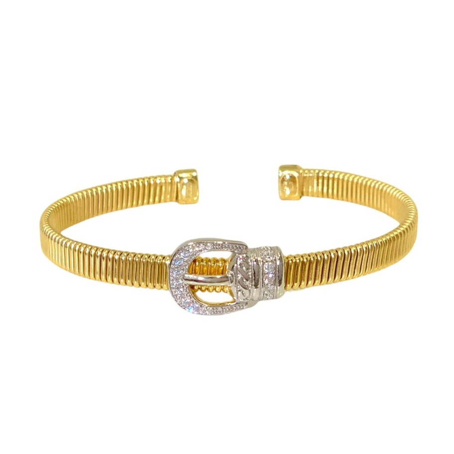 Bracelets Marcello Pane | Bracciale Tubo Belt Gold