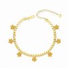 Other Sarah Luxury | Anklet With Groumette Chain With Hanging Stars