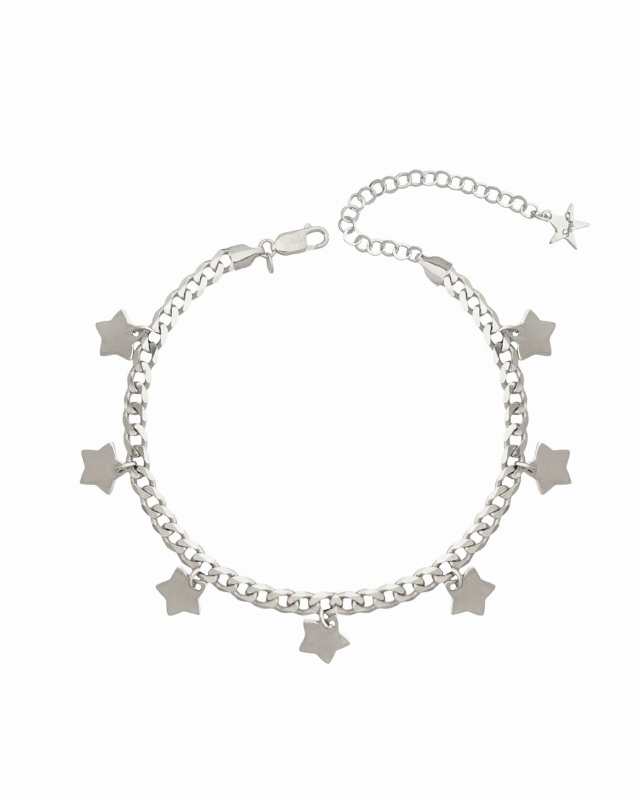 Other Sarah Luxury | Anklet With Groumette Chain With Hanging Stars