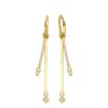 Earrings Sarah Luxury | Double Baguette Mini Hoops