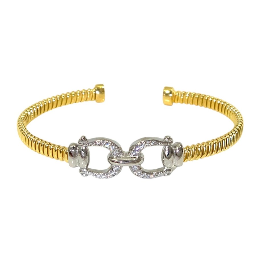 Bracelets Marcello Pane | Bracciale Tubo Double Belt Gold