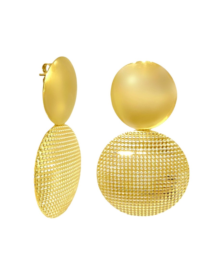 Earrings Marcello Pane | Orecchini Disco Lux Gold