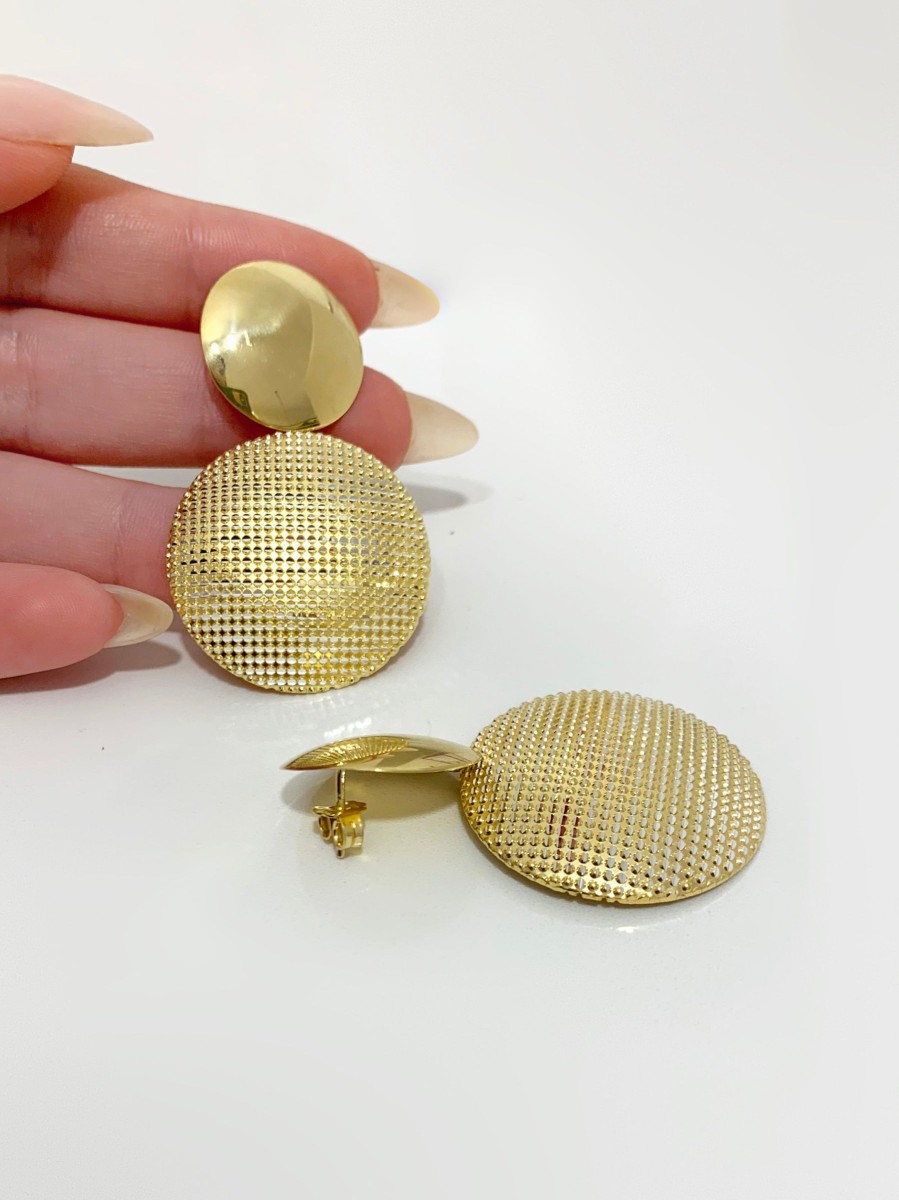 Earrings Marcello Pane | Orecchini Disco Lux Gold