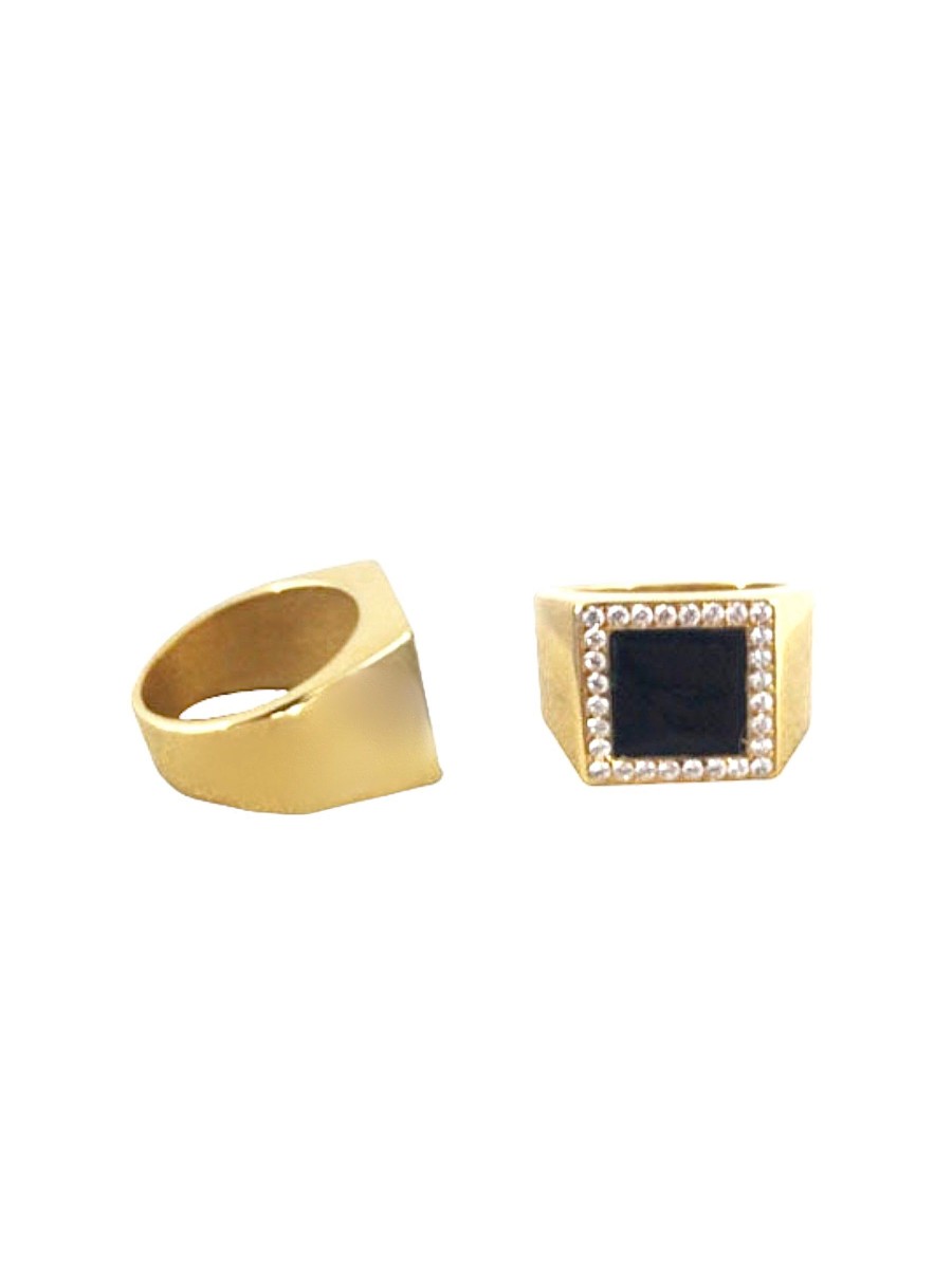 Rings Sarah Luxury | Anello Chevalier Square Black