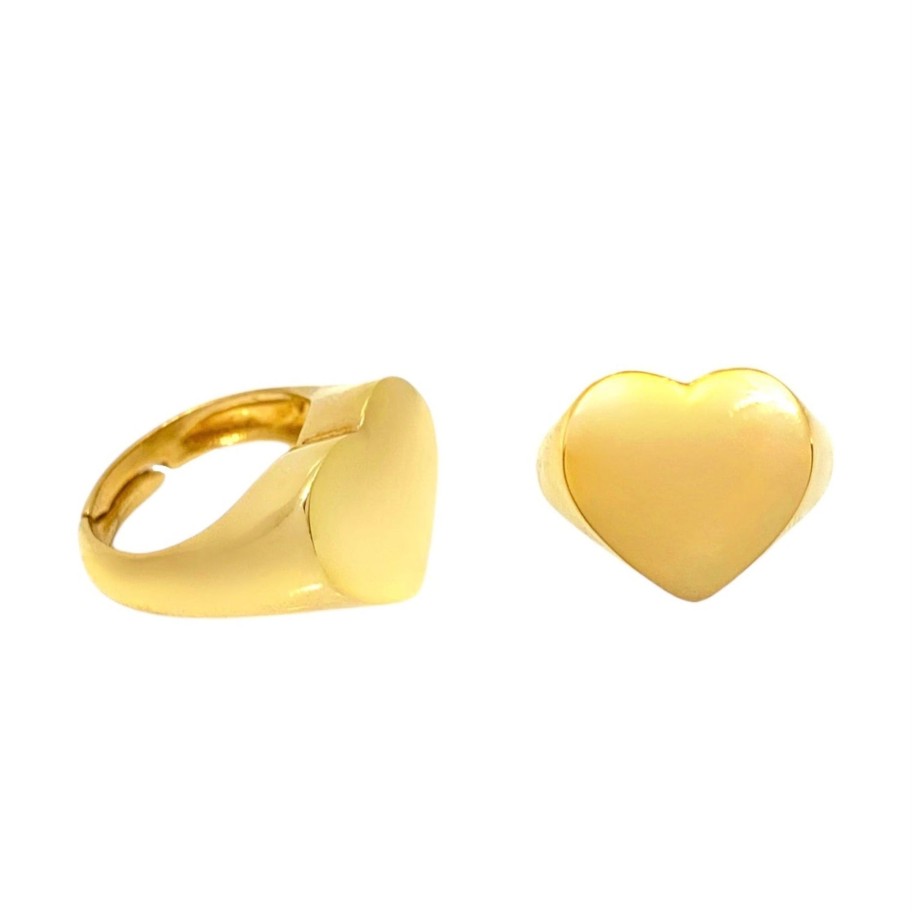 Rings Sarah Luxury | Smooth Heart Chevalier Ring