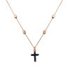 Necklaces Pesavento | Collana Polvere Croce Rose/Black