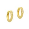 Earrings Sarah Luxury | Double Baguette Mini Hoops