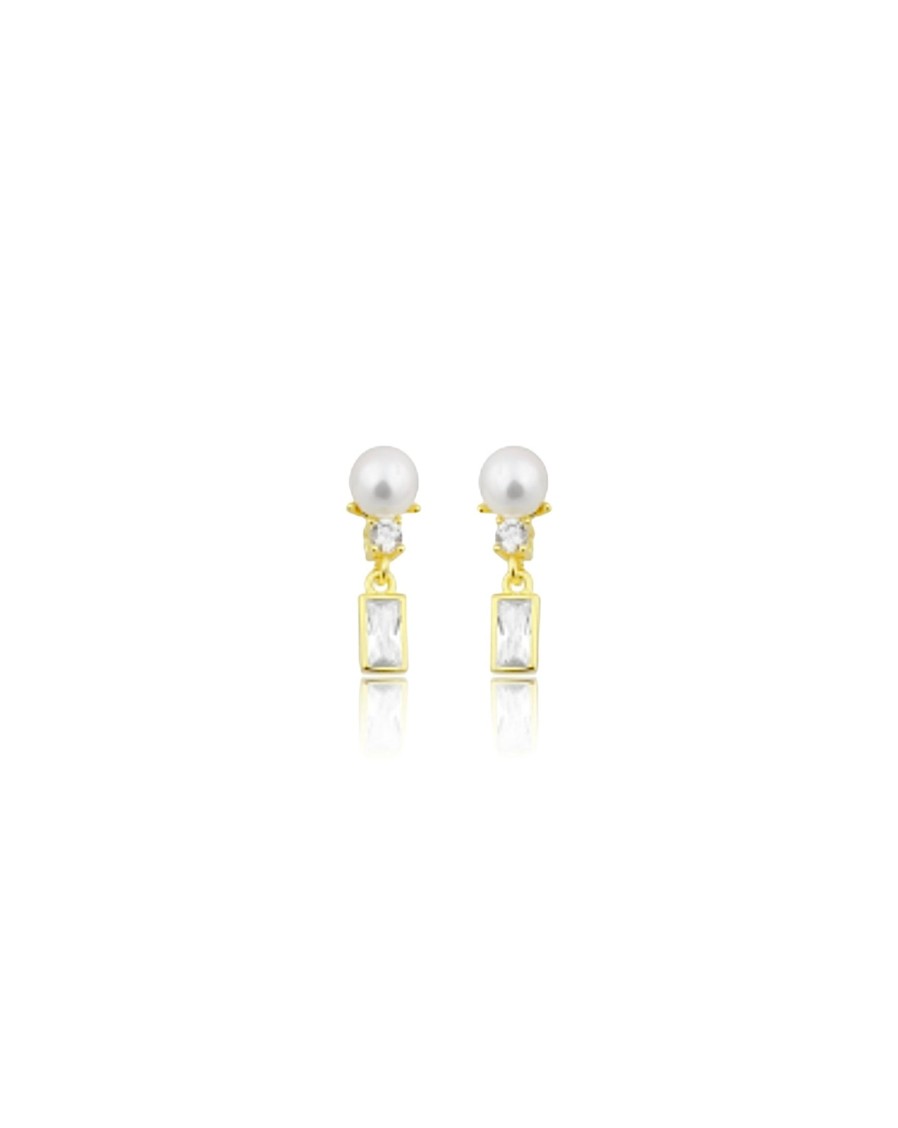 Earrings Sarah Luxury | Orecchini Pearl Square