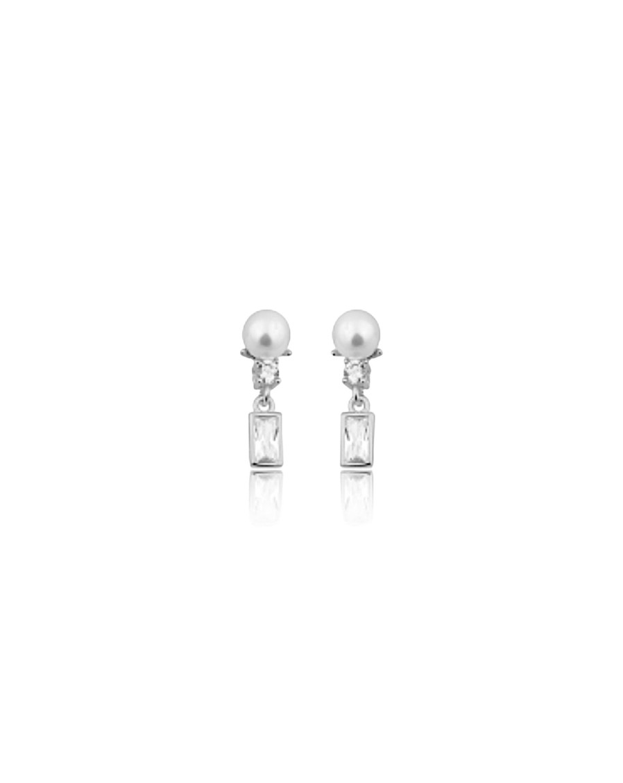 Earrings Sarah Luxury | Orecchini Pearl Square