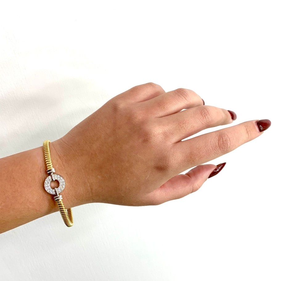 Bracelets Marcello Pane | Bracciale Tubo Circle Gold