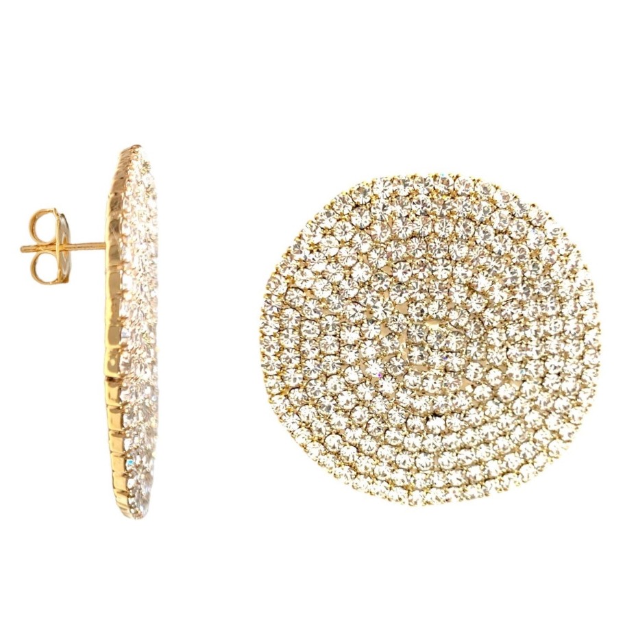 Earrings Sarah Accessori Moda | Orecchini Round Swarovski