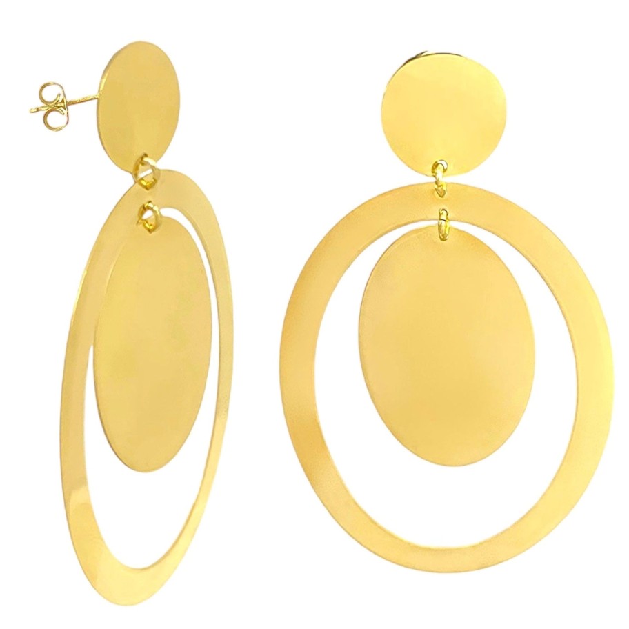 Earrings Sarah Luxury | Orecchini Oval Slim Mosk