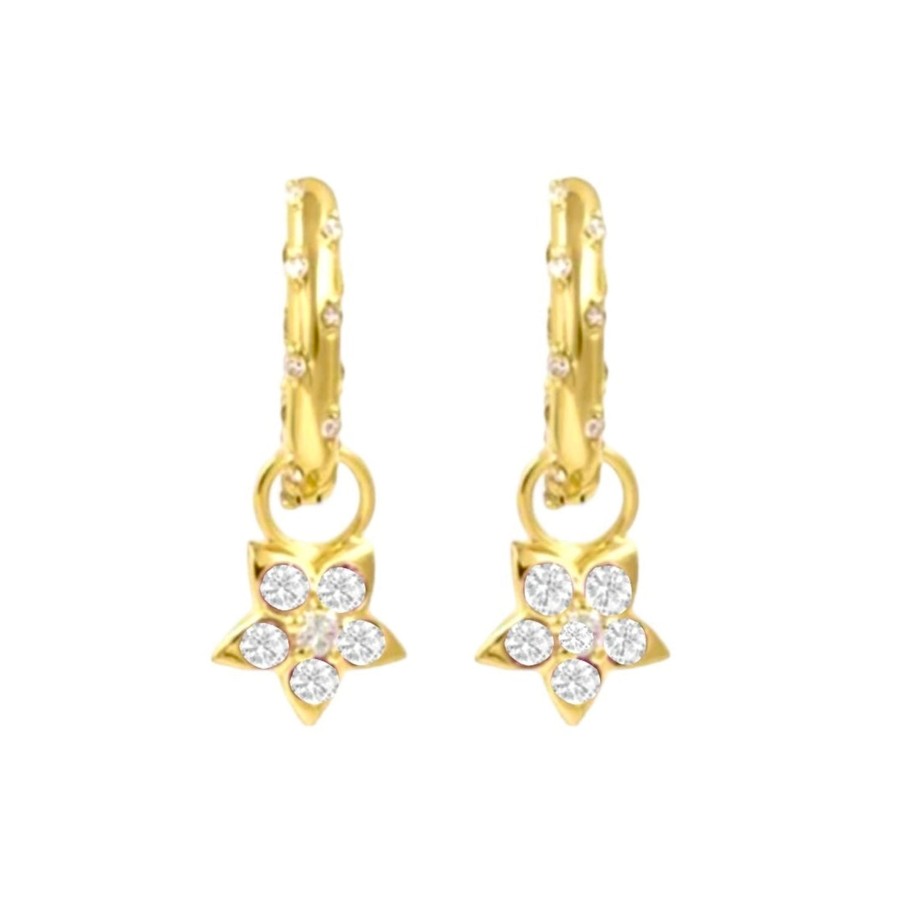 Earrings Sarah Luxury | Double Baguette Mini Hoops