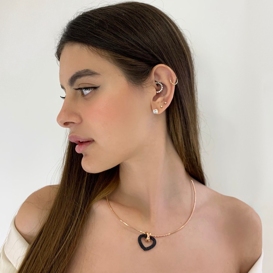 Necklaces Pesavento | Collana Love Dna Rose/Black