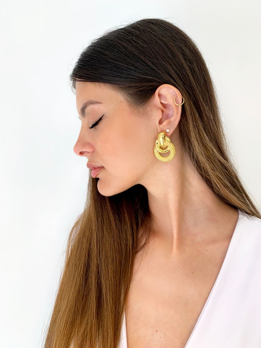 Earrings Marcello Pane | Orecchini Double Snake Gold