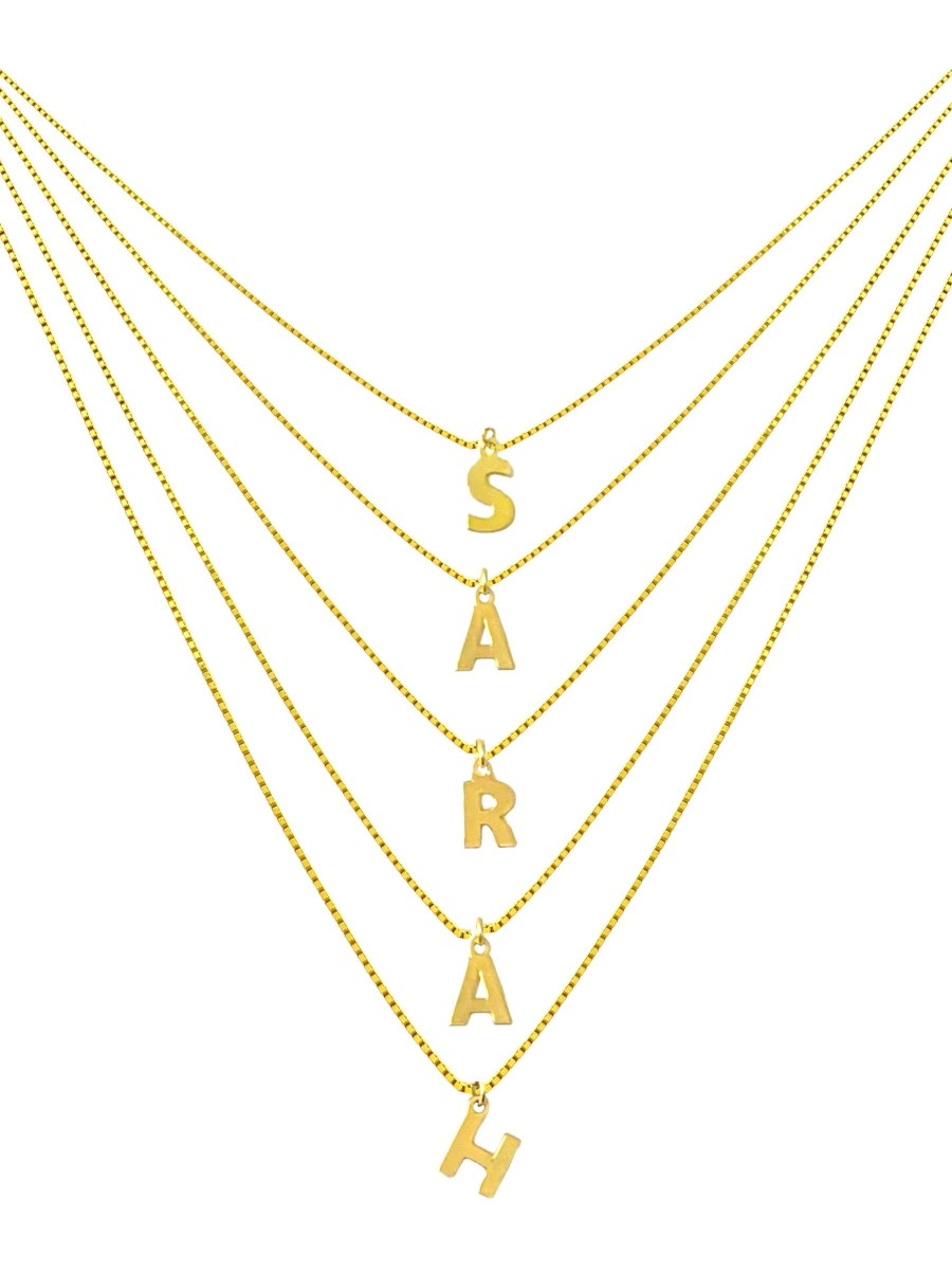 Necklaces Articoli personalizzabili | Collana Multi Fili Letter