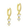 Earrings Sarah Luxury | Double Baguette Mini Hoops