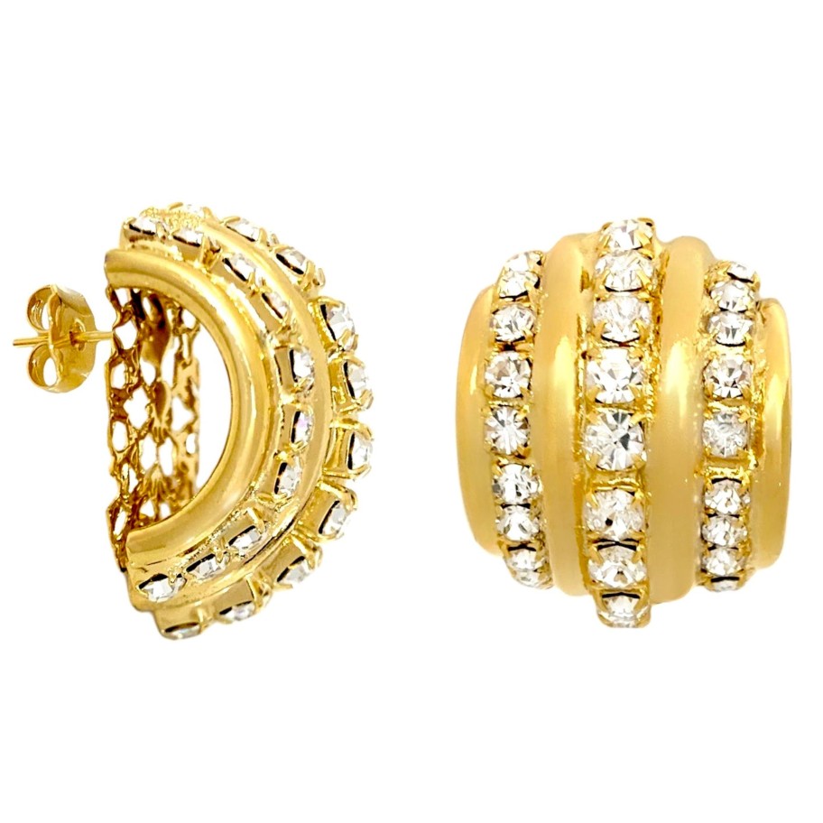 Earrings Sarah Accessori Moda | Orecchini Snail Tris Swarovski